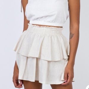 Princess Polly Greta Mini Skirt Beige